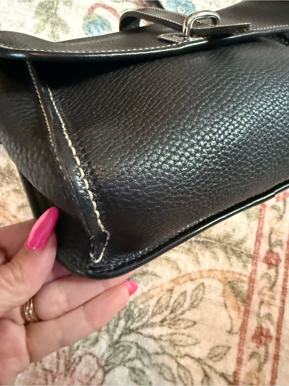 Dooney & Bourke Black Pebbled Leather Crossbody Bag - Picture 5 of 12